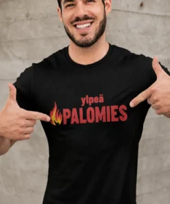 Hauska t-paita Ylpeä palomies, lahja palomiehelle hauskalla painatuksella