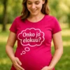 Äitiys t-paita Onko jo elokuu? hauska lahjapaita odottavalle äidille