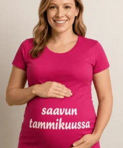 Äitiys t-paita Saavun tammikuussa, hauska lahja baby showeriin tai synttäreille