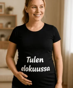 Äitiys t-paita Tulen elokuussa, hauska lahja baby showeriin tai synttäreille