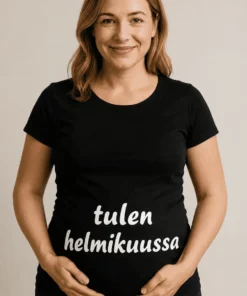 Äitiys t-paita Tulen helmikuussa, hauska lahja baby showeriin ja synttäreille