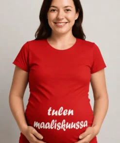 Äitiys t-paita Tulen maaliskuussa, hauska lahja synttäreille odottajalle
