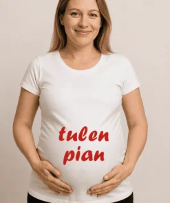Äitiys t-paita Tulen pian, hauska lahja baby showeriin tai synttäreille