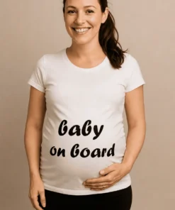Äitiys t-paita Vauva kyydissä lahja baby showeriin tai synttäreille