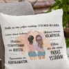 Koristetyyny parhaalle ystävälle lahjaksi, pehmeä tyyny ystävälle hauskalla tekstillä