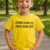 Lasten t-paita Komea kuin isi fiksu kuin äiti hauskalla painatuksella