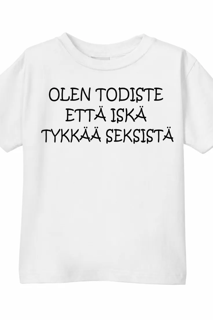 Lasten t-paita Olen todiste hauskalla tekstiprintillä lahjaksi