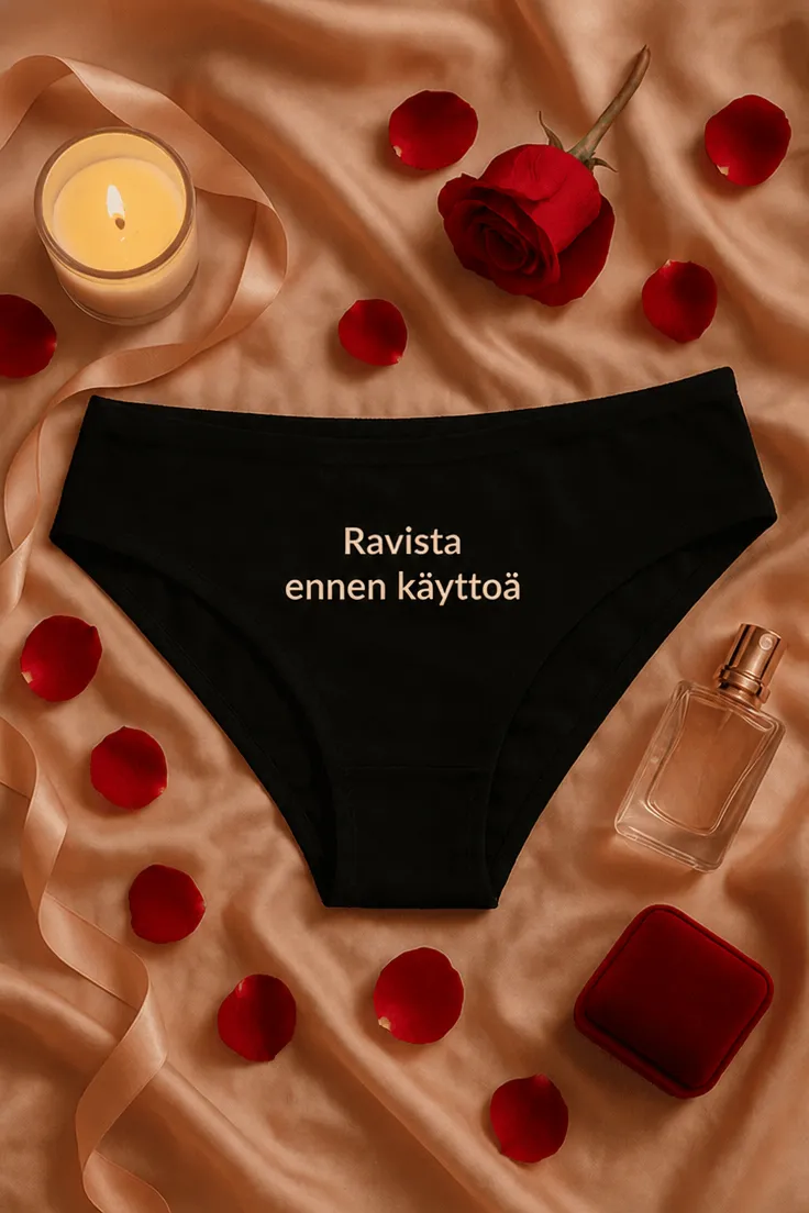 Miesten alusvaatteet Ravista ennen käyttöä lahja synttäreille tai polttareihin