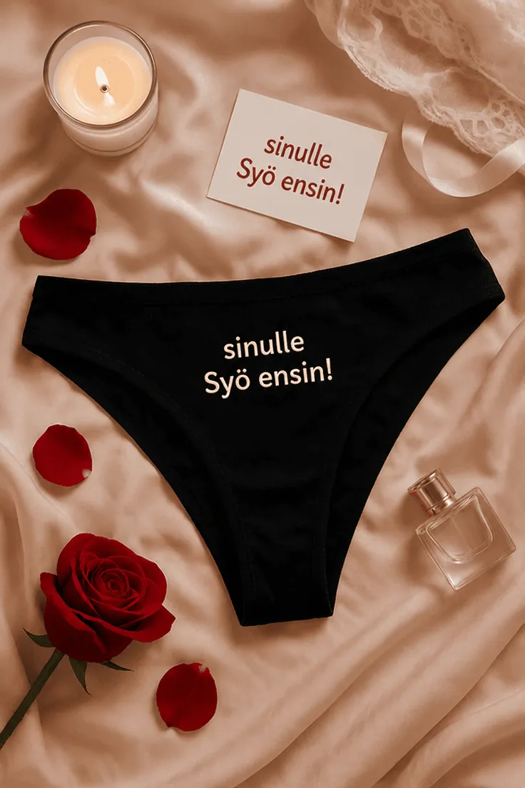Naisten alusvaatteet Syö ensin, hauska lahja synttäreille tai polttareihin
