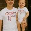 Vauvan body Ctrl c ctrl v hauskalla COPY Ctrl+C PASTE Actr Ctrl+V -painatuksella