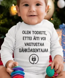 Vauvan body Äiti ei vastusta sähköasentajaa hauskalla tekstiprintillä