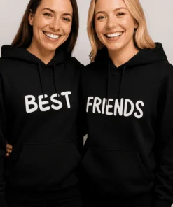 Villapaita parhaat ystävät t-paita tekstillä BEST FRIENDS