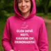 Villapaita Sievä neiti ja kahvi hauskalla kahviaiheisella painatuksella lahjaksi